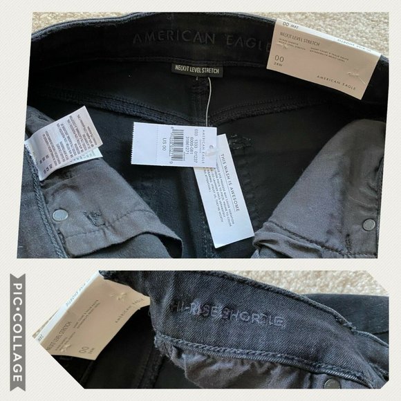 AE Ne(x)t Level Stretch 00 Black Hi-Rise Shortie - Picture 10 of 10